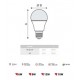 KIT 10 LAMPADAS LED BULBO 12W BRANCA FRIA