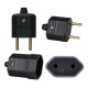 Kit 50 Plug Macho 2 Pinos 10a e 50 Tomadas Femea Preto Margirius